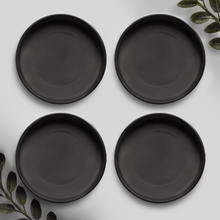 Load image into Gallery viewer, 4 Inch Black Ceramic Plant Pot Saucer (4 Pack)