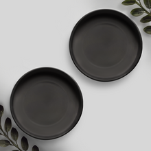 Load image into Gallery viewer, 6 Inch Black Ceramic Plant Pot Saucer (2 Pack)