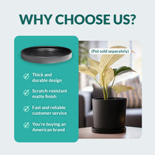 Load image into Gallery viewer, 6 Inch Black Ceramic Plant Pot Saucer (2 Pack)