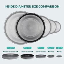 Load image into Gallery viewer, 12 Inch Black Ceramic Plant Pot Saucer (2 Pack)