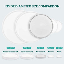 Load image into Gallery viewer, 9 Inch Matte White Ceramic Plant Pot Saucer (2 Pack)