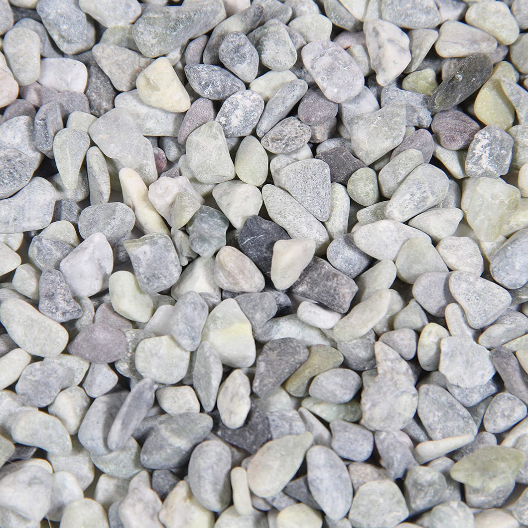 Decorative Pebbles - Blue, Green, Gray - 5-10 mm - 2.5lb Bag