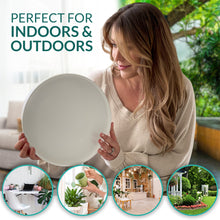 Load image into Gallery viewer, 12 Inch Ceramic Saucer - Matte White
