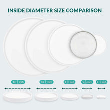 Load image into Gallery viewer, 6 Inch Matte White Ceramic Plant Pot Saucer (2 Pack)
