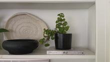 Load and play video in Gallery viewer, 6 Inch Black Ceramic Plant Pot
