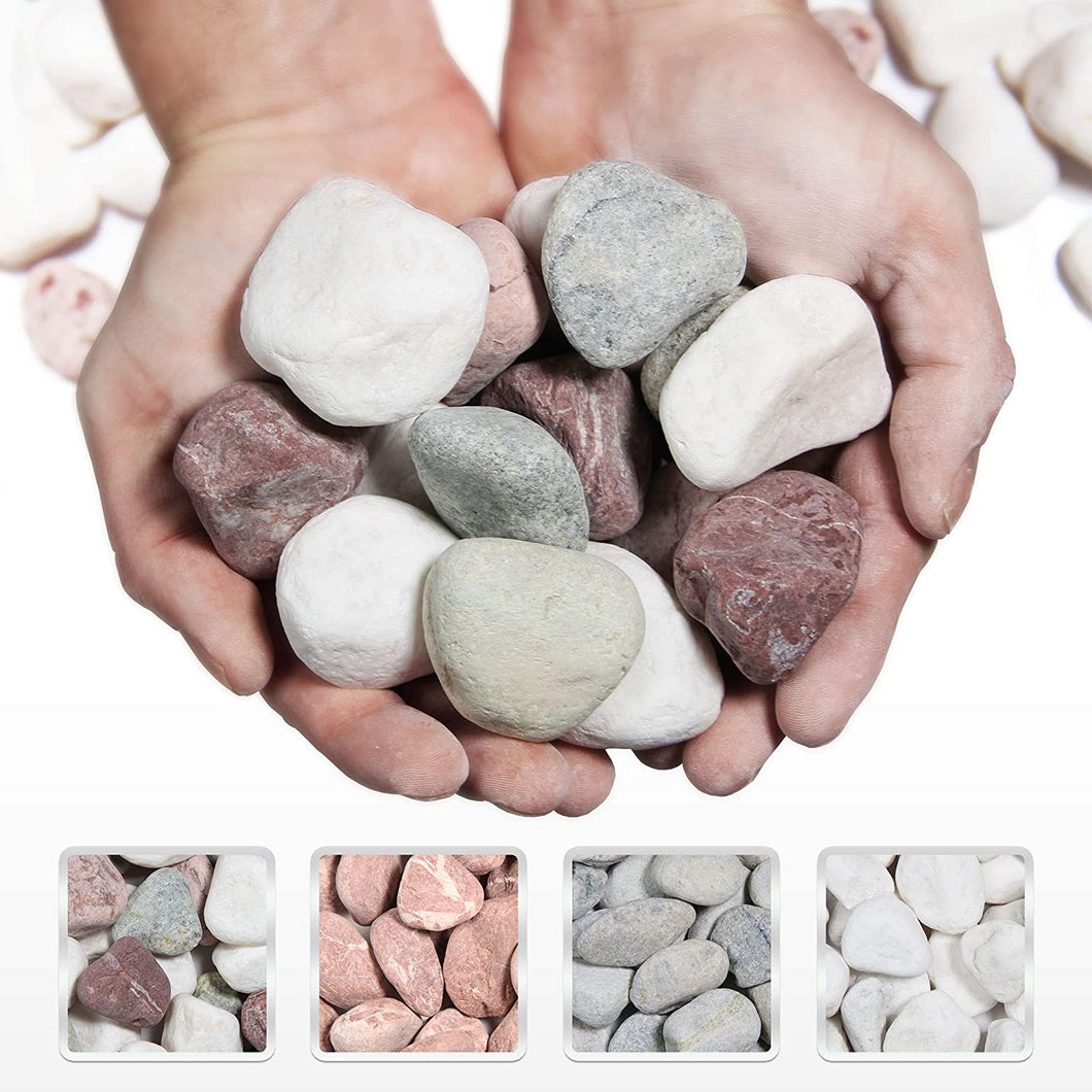 Mixed Color Decorative Rocks - 40-60 mm - 10lb Bag
